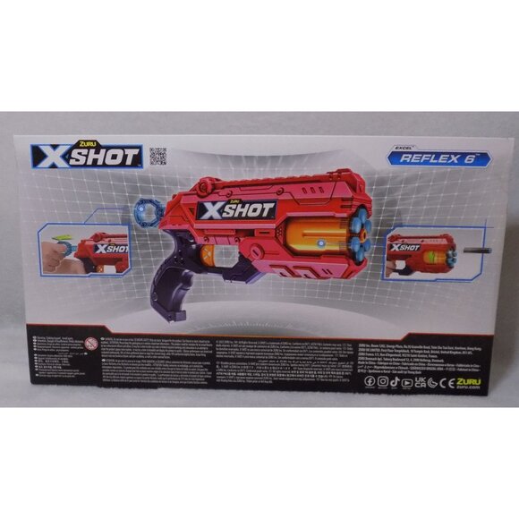 X-Shot Excel Double Reflex 6 Foam Dart Blaster with 16 Darts Multicolor - Picture 2 of 8